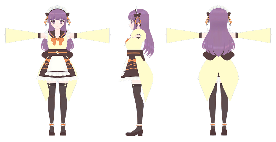 【秋月】三面図