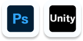 Adobe Photoshop・Unityのアイコン