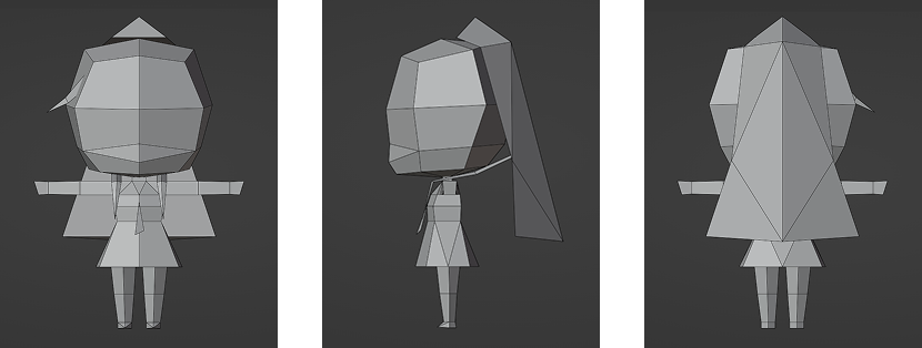 【白瀬咲耶】ワイヤーフレーム