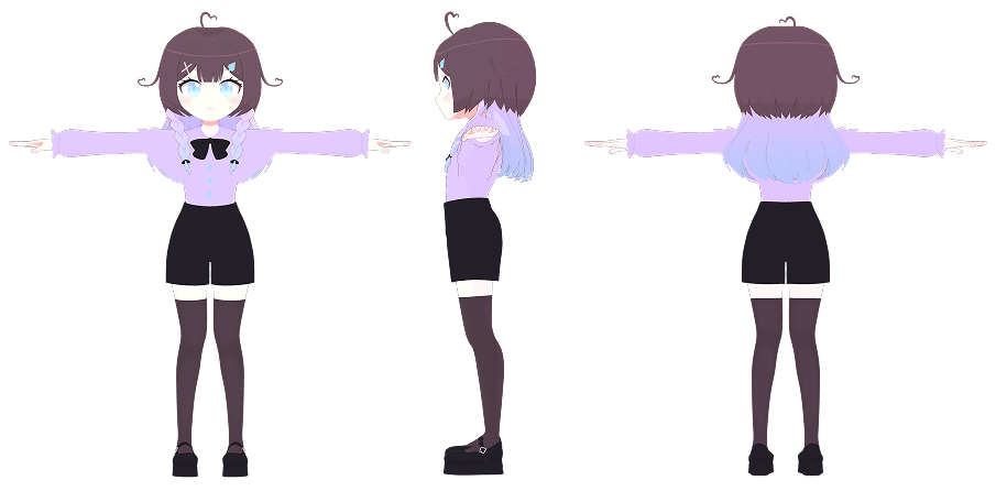 【すぅ】三面図